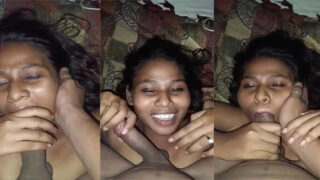 Tamil village girl sucking dick lover